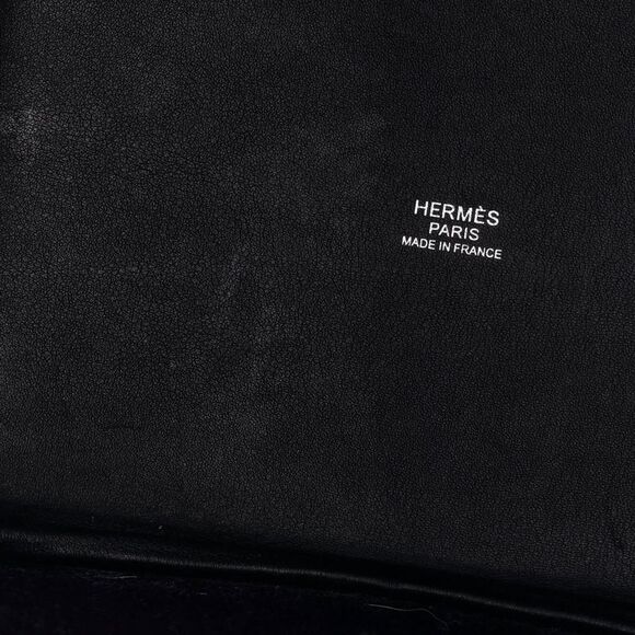 Hermes Picotin Lock Bag Felt with Leather PM Black, Blue - Picture 5 of 7